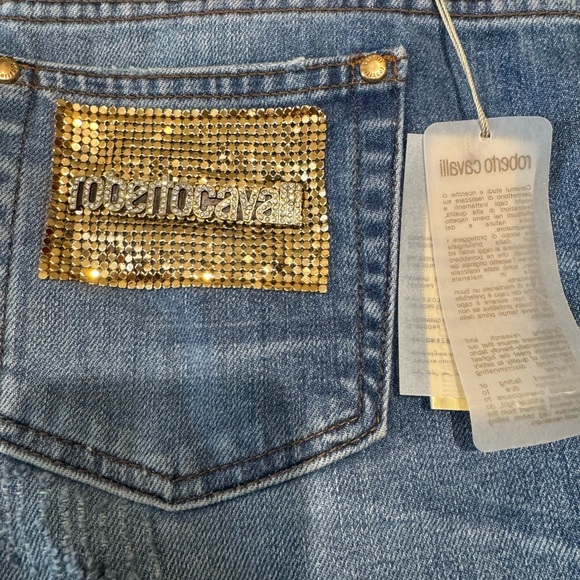 Roberto Cavalli Pants - Roberto Cavalli Denim jeans with Gold Detailing